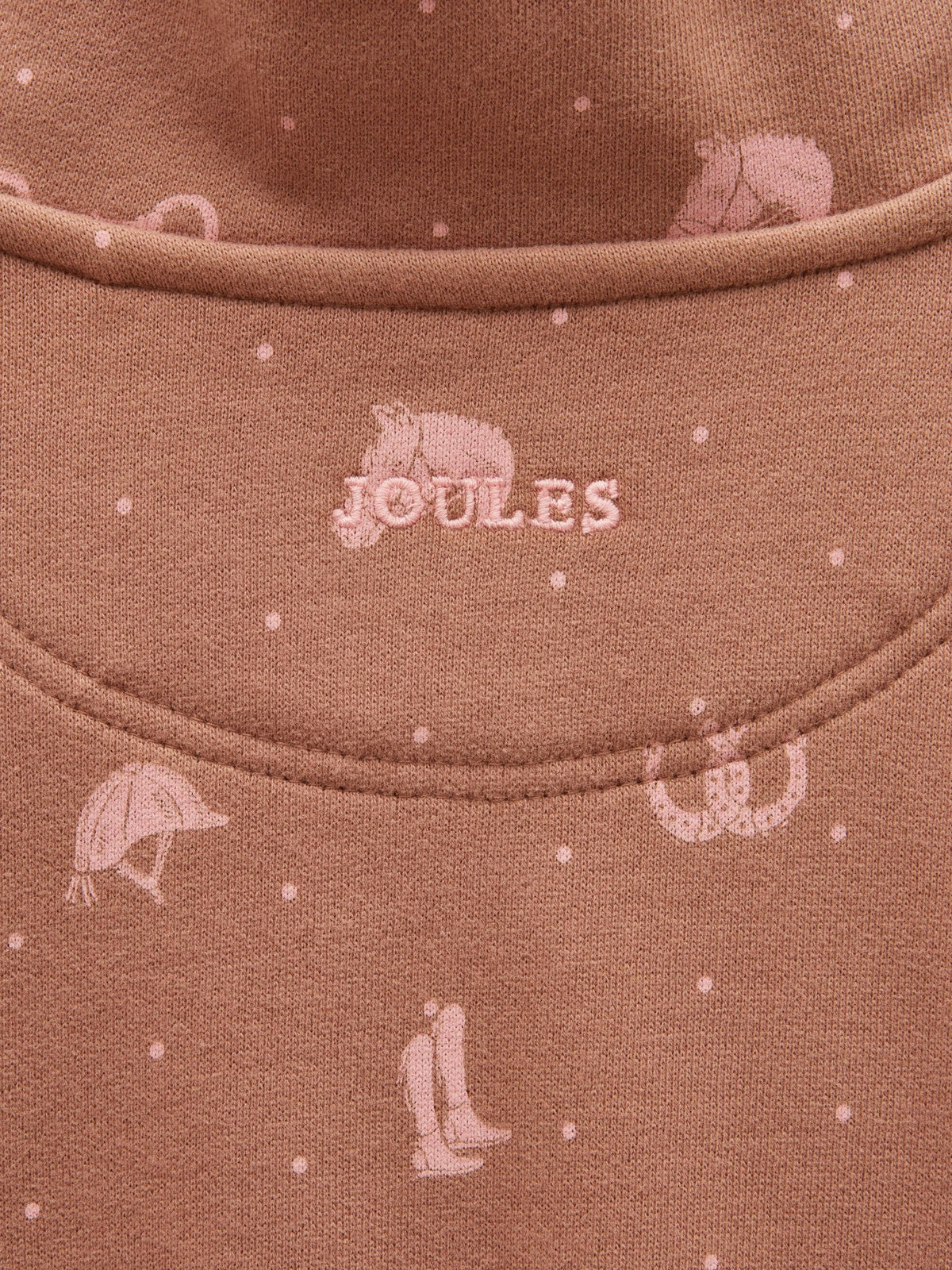 Dsiney Kidz - Joules Girls' Kennedy Chocolate Brown Cropped Quarter Zip Sweatshirt image 6