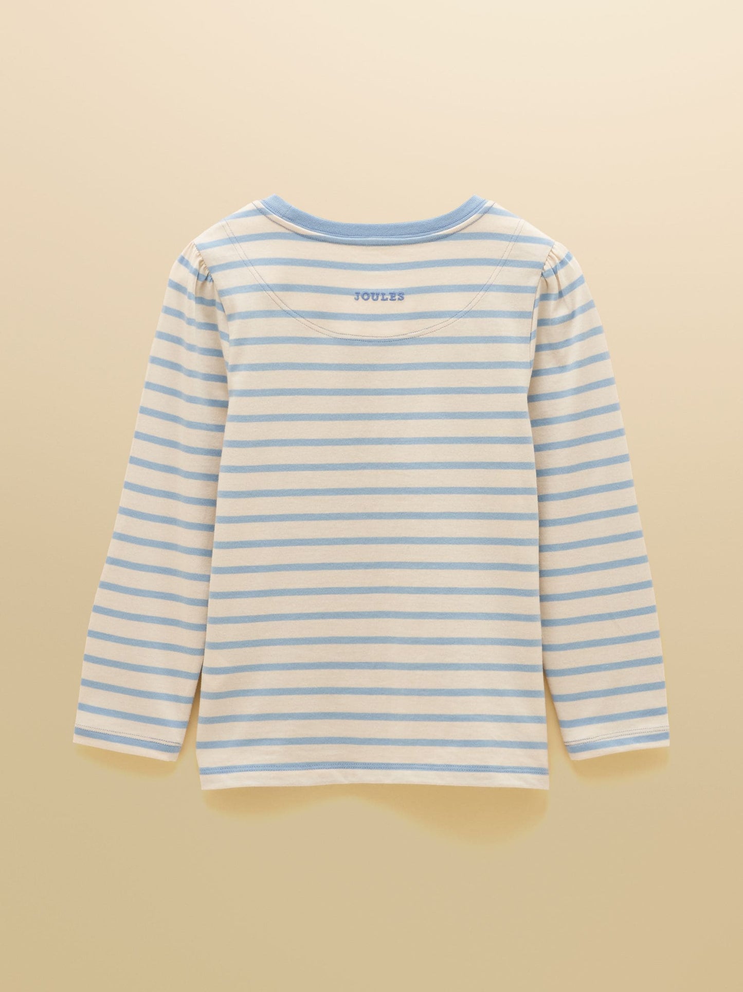Dsiney Kidz - Joules Girls' Ava Blue Stripe Applique Long Sleeve Top image 2