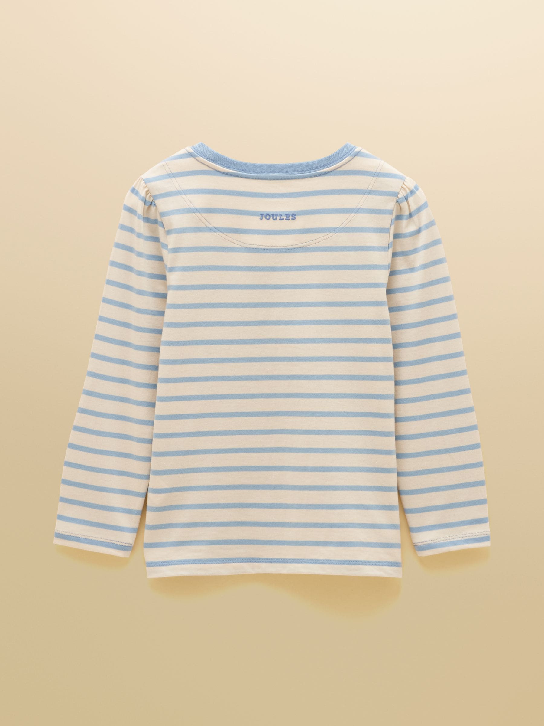 Dsiney Kidz - Joules Girls' Ava Blue Stripe Applique Long Sleeve Top image 2