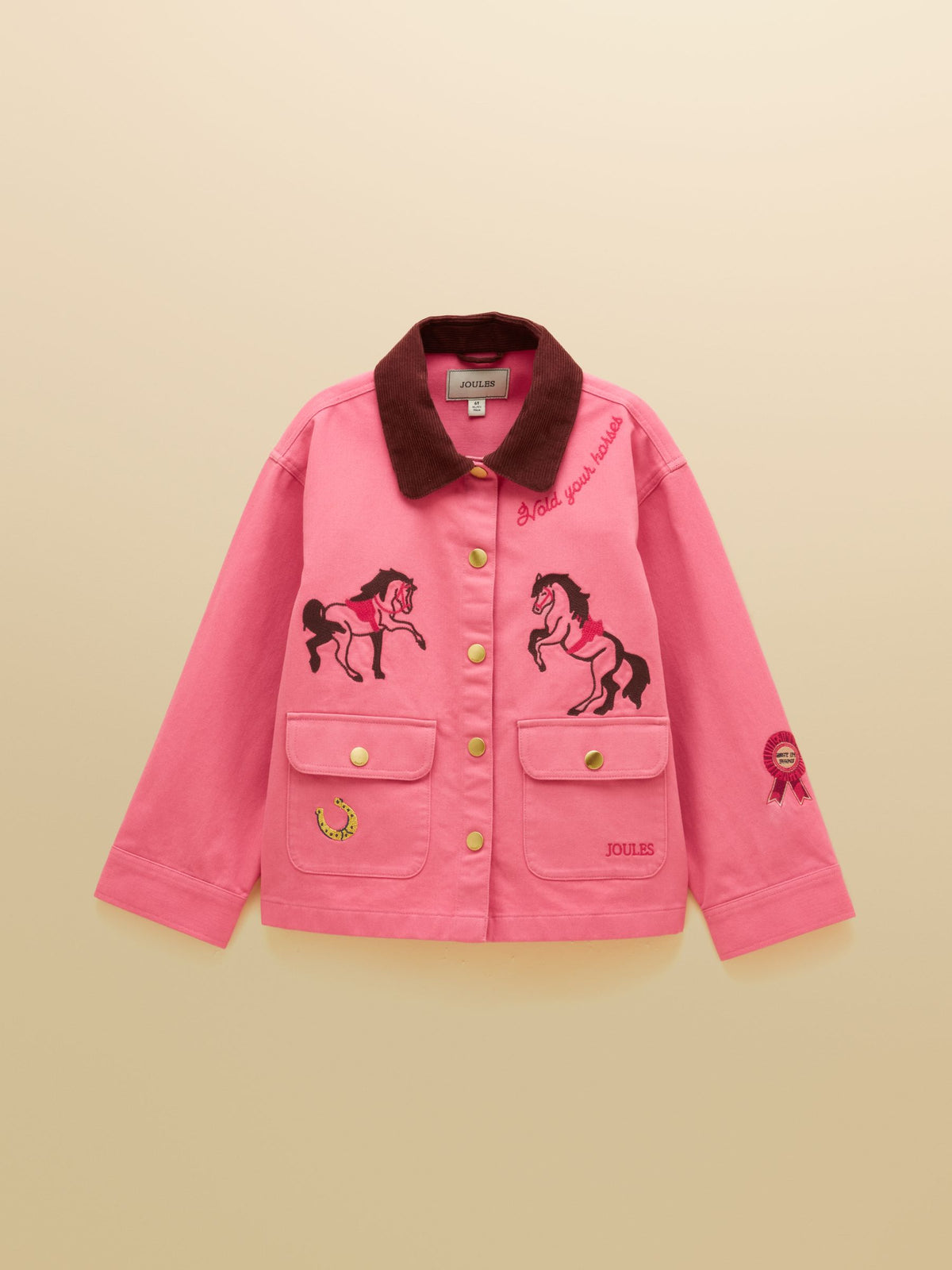 Dsiney Kidz - Joules Girls' Langley Pink Embroidered Item Jacket image 4