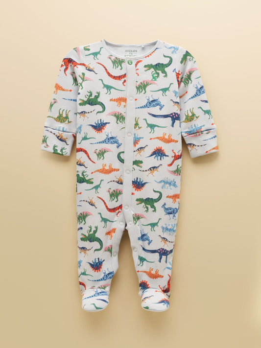 Dsiney Kidz - Joules Razamataz Blue Dino Cotton Babygrow image 1