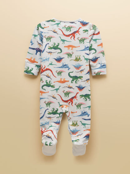 Dsiney Kidz - Joules Razamataz Blue Dino Cotton Babygrow image 2