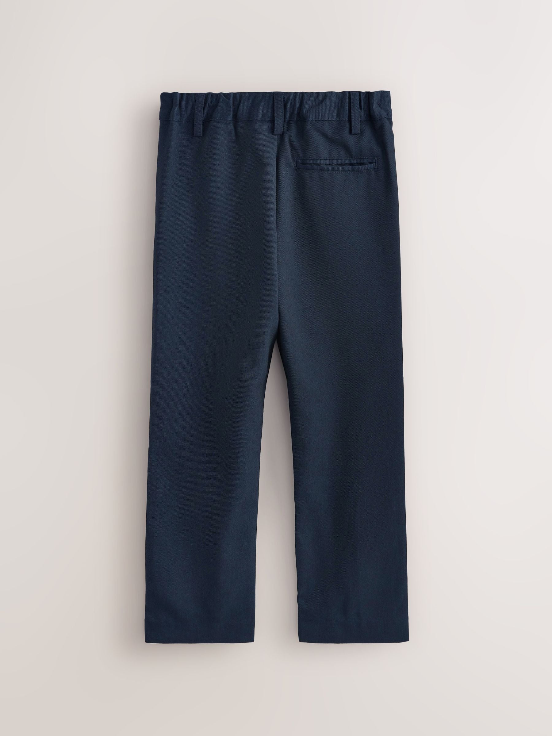 Dsiney Kidz - Navy Straight Leg Pull On Waist School Trousers 5 Pack (3-17yrs) image 3