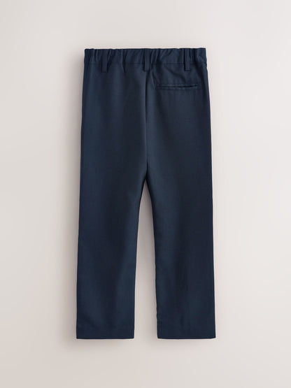 Dsiney Kidz - Navy Straight Leg Pull On Waist School Trousers 5 Pack (3-17yrs) image 3