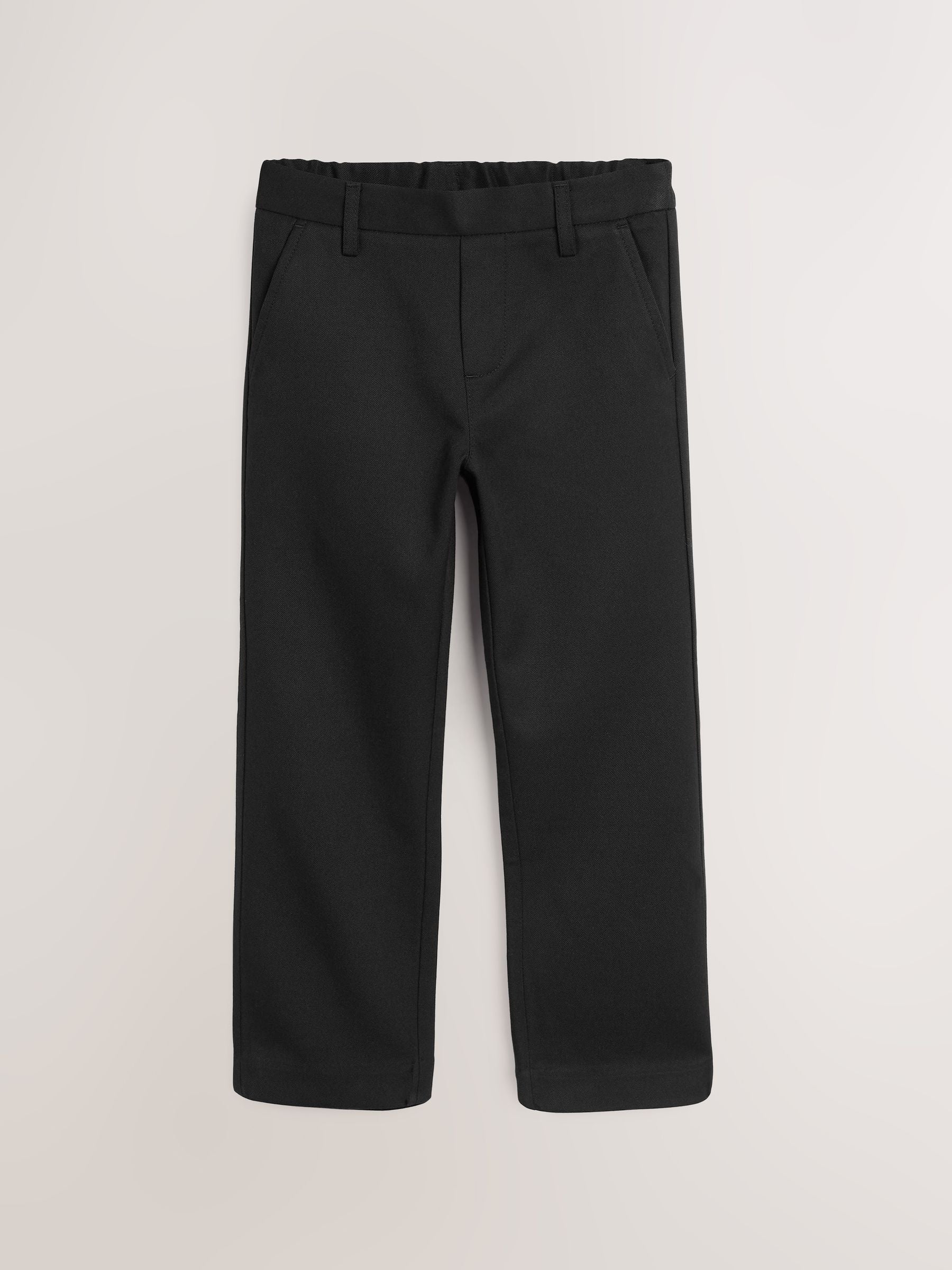 Dsiney Kidz - Black Straight Leg Pull On Waist School Trousers 5 Pack (3-17yrs) image 2