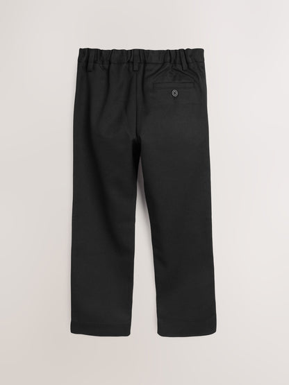 Dsiney Kidz - Black Straight Leg Pull On Waist School Trousers 5 Pack (3-17yrs) image 3