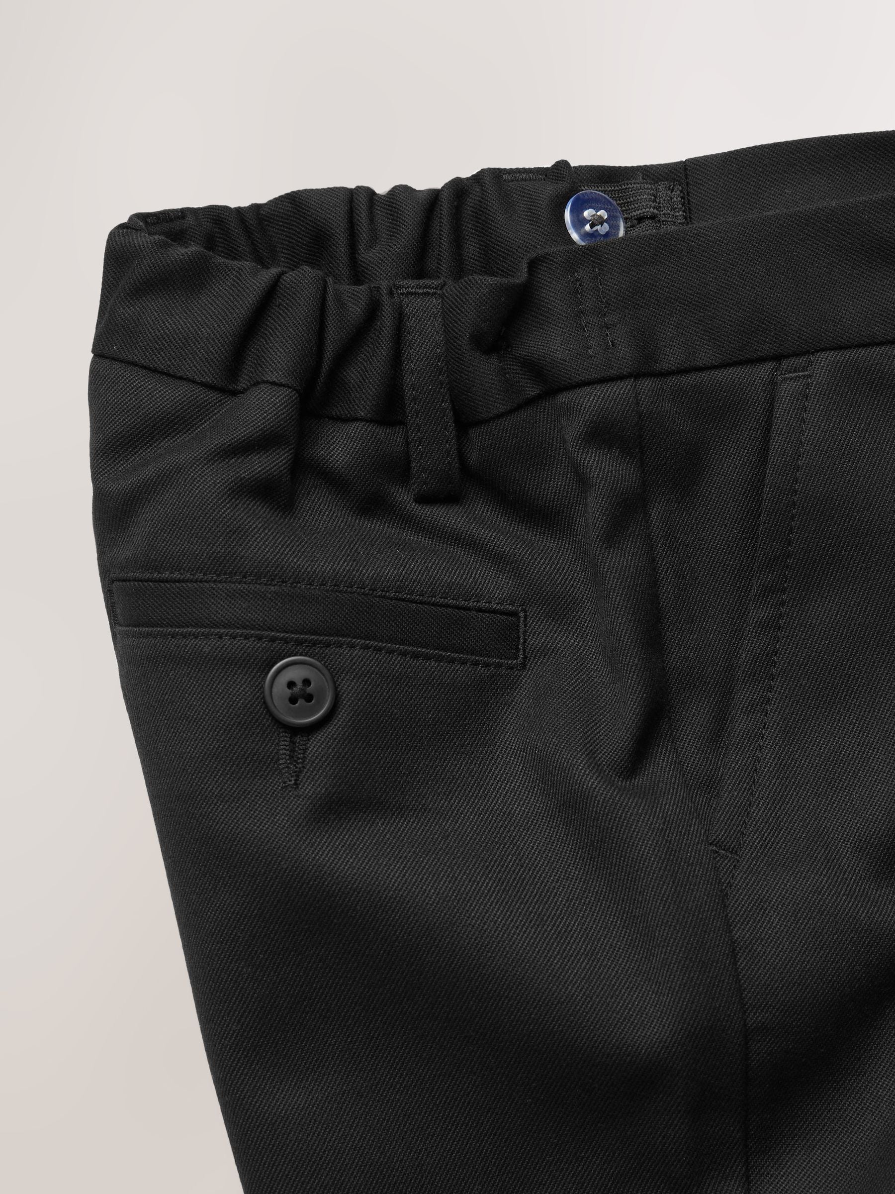 Dsiney Kidz - Black Straight Leg Pull On Waist School Trousers 5 Pack (3-17yrs) image 7