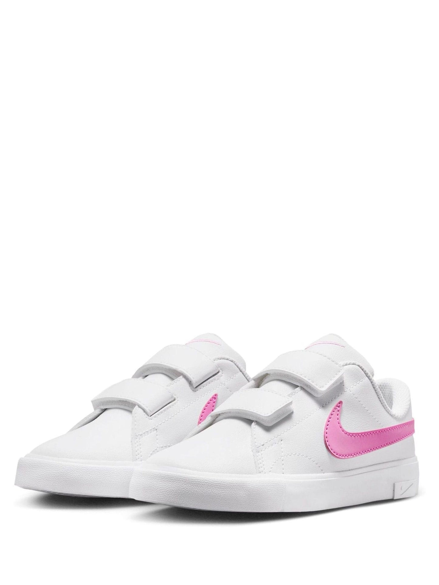 Nike White/Pink Junior Tennis Essential Trainers image 2