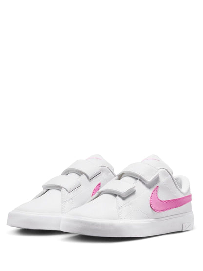 Nike White/Pink Junior Tennis Essential Trainers image 2