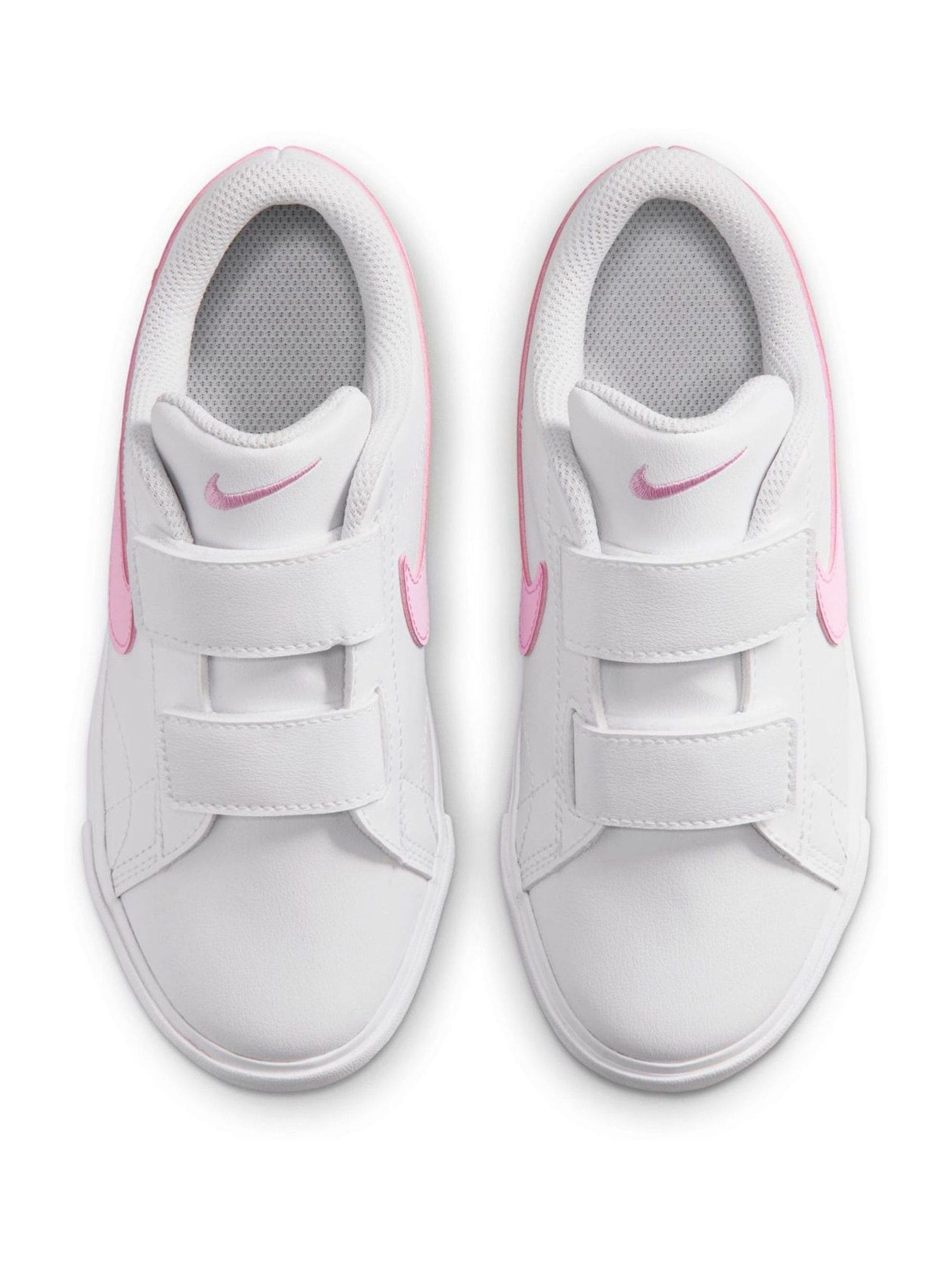 Nike White/Pink Junior Tennis Essential Trainers image 3