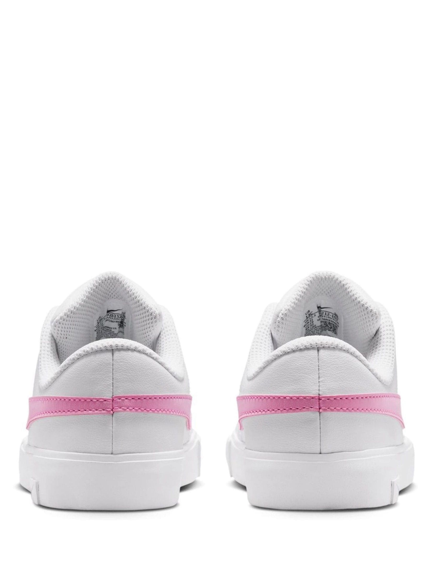 Nike White/Pink Junior Tennis Essential Trainers image 4