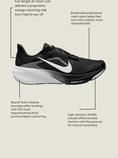 Nike Grey Green Pegasus 42 Road Running Trainers image 3