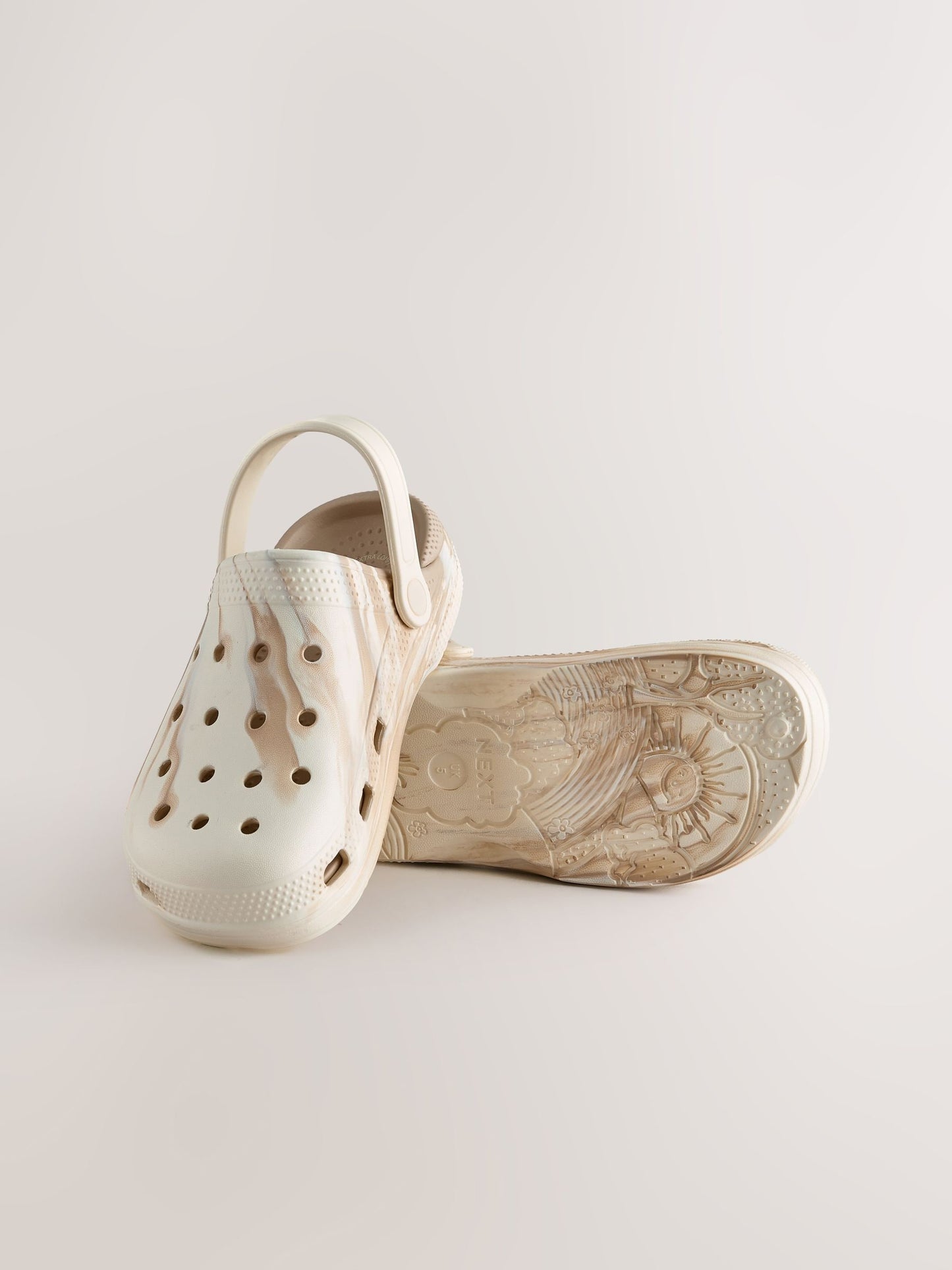 Neutral Marble Wide Fit (G) Comfort Clogs image 3