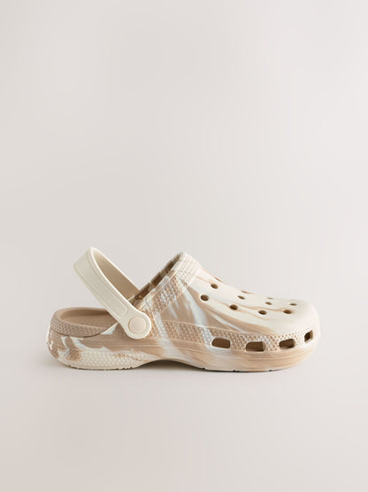 Neutral Marble Wide Fit (G) Comfort Clogs image 5