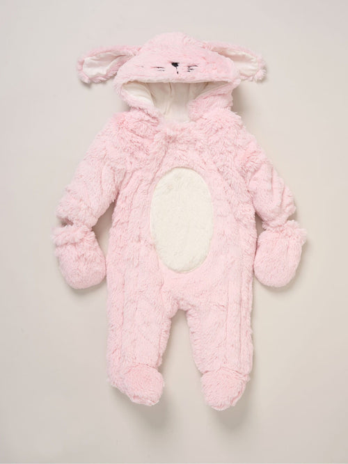 Rock-A-Bye Baby Boutique Pink Bunny Pramsuit image 1