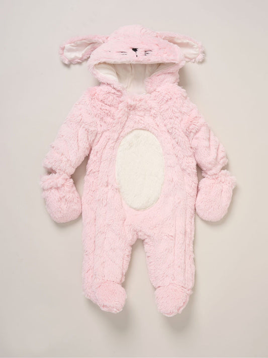 Rock-A-Bye Baby Boutique Pink Bunny Pramsuit image 1