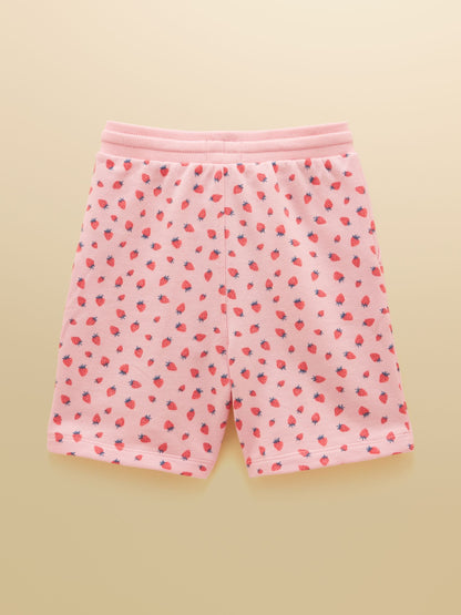 Joules Kids' Pink Quarter Zip Sweatshirt and Shorts Set image 5