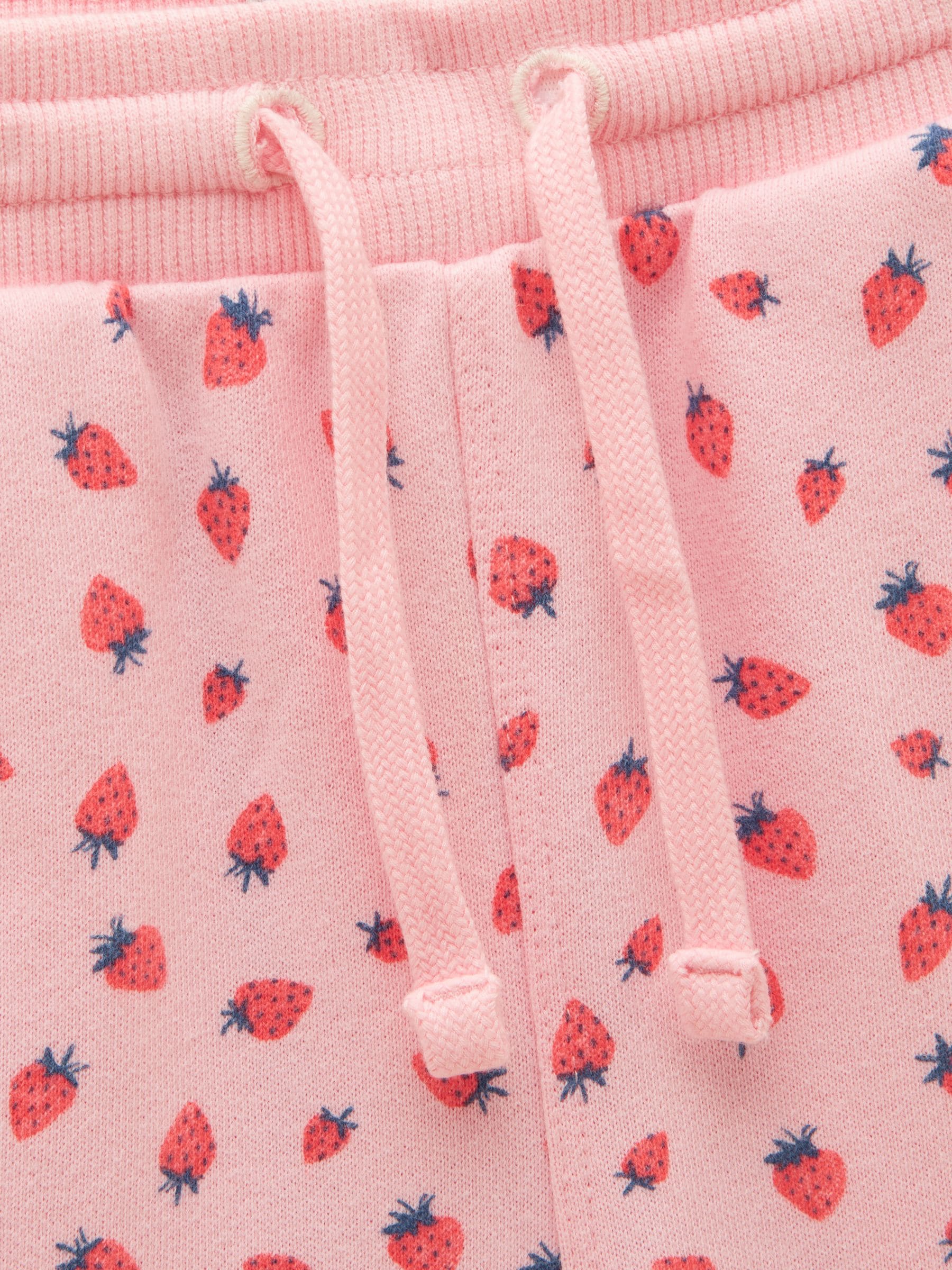 Joules Kids' Pink Quarter Zip Sweatshirt and Shorts Set image 7