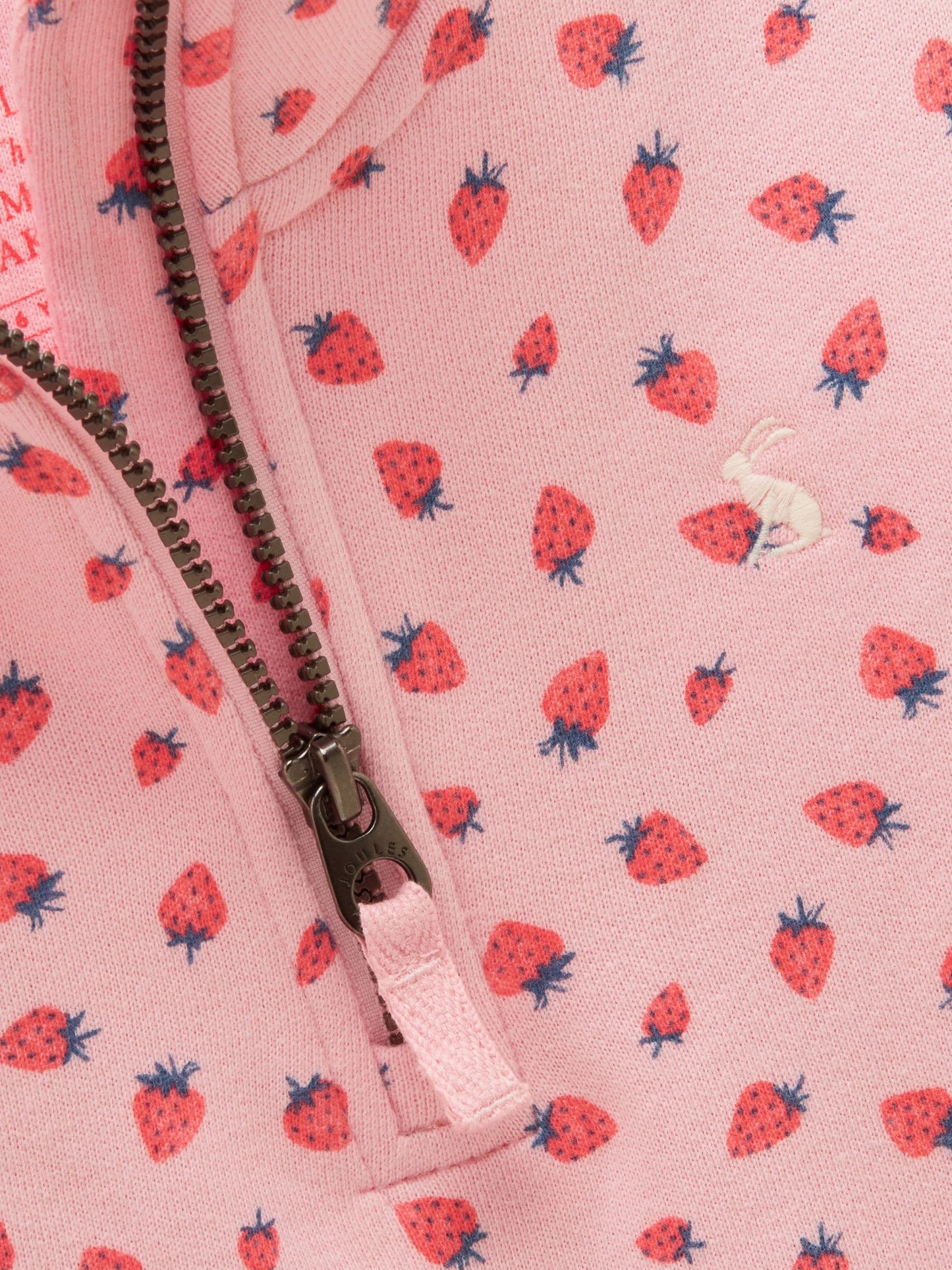Joules Kids' Pink Quarter Zip Sweatshirt and Shorts Set image 8