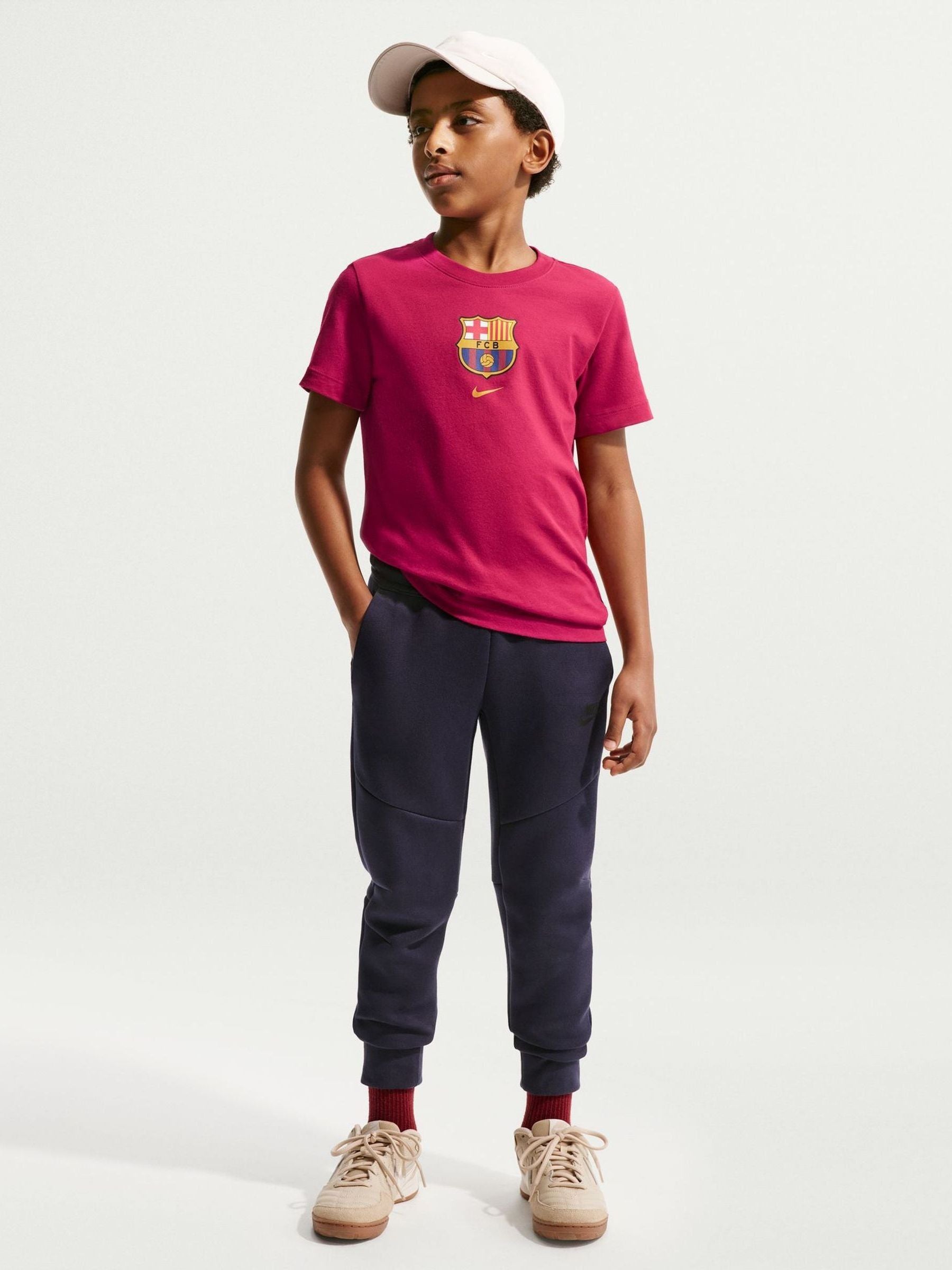 Dsiney Kidz - Nike Red Youth FC Barcelona Crest T-Shirt image 1