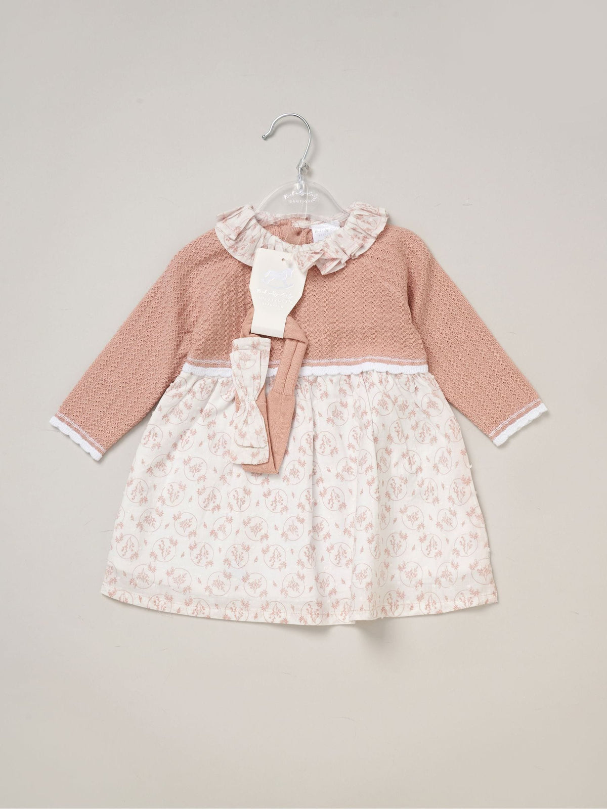Dsiney Kidz - Rock-A-Bye Baby Boutique Pink True Knit Woven Dress & Headband Outfit Set image 1