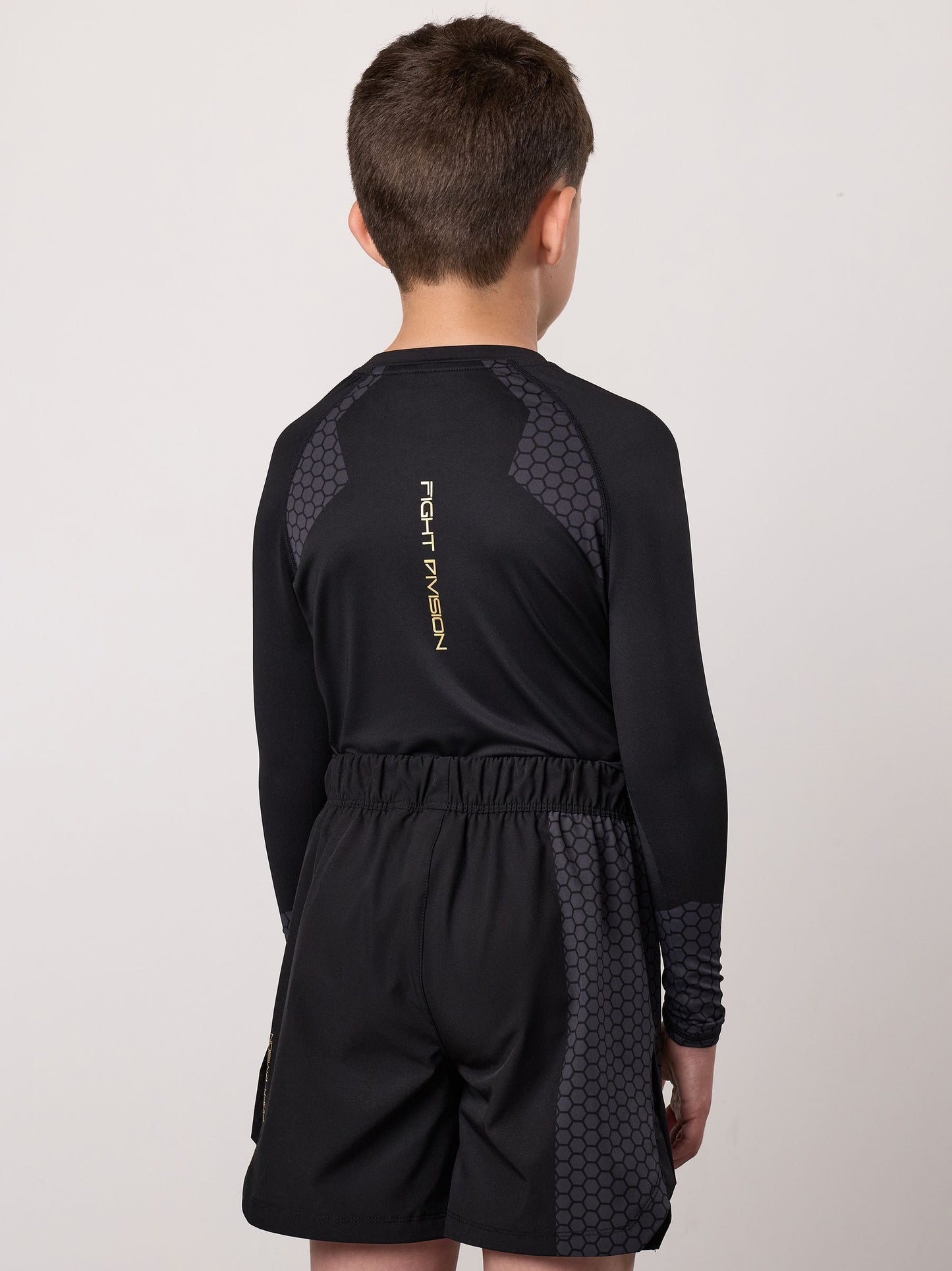 Gym King Black Long Sleeve Combat Rash Guard T-Shirt image 3