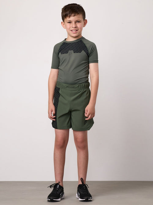 Gym King Deep Olive Short Sleeve Combat Rash Guard T-Shirt image 1