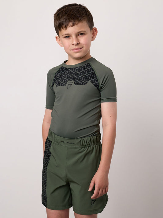 Gym King Deep Olive Short Sleeve Combat Rash Guard T-Shirt image 2