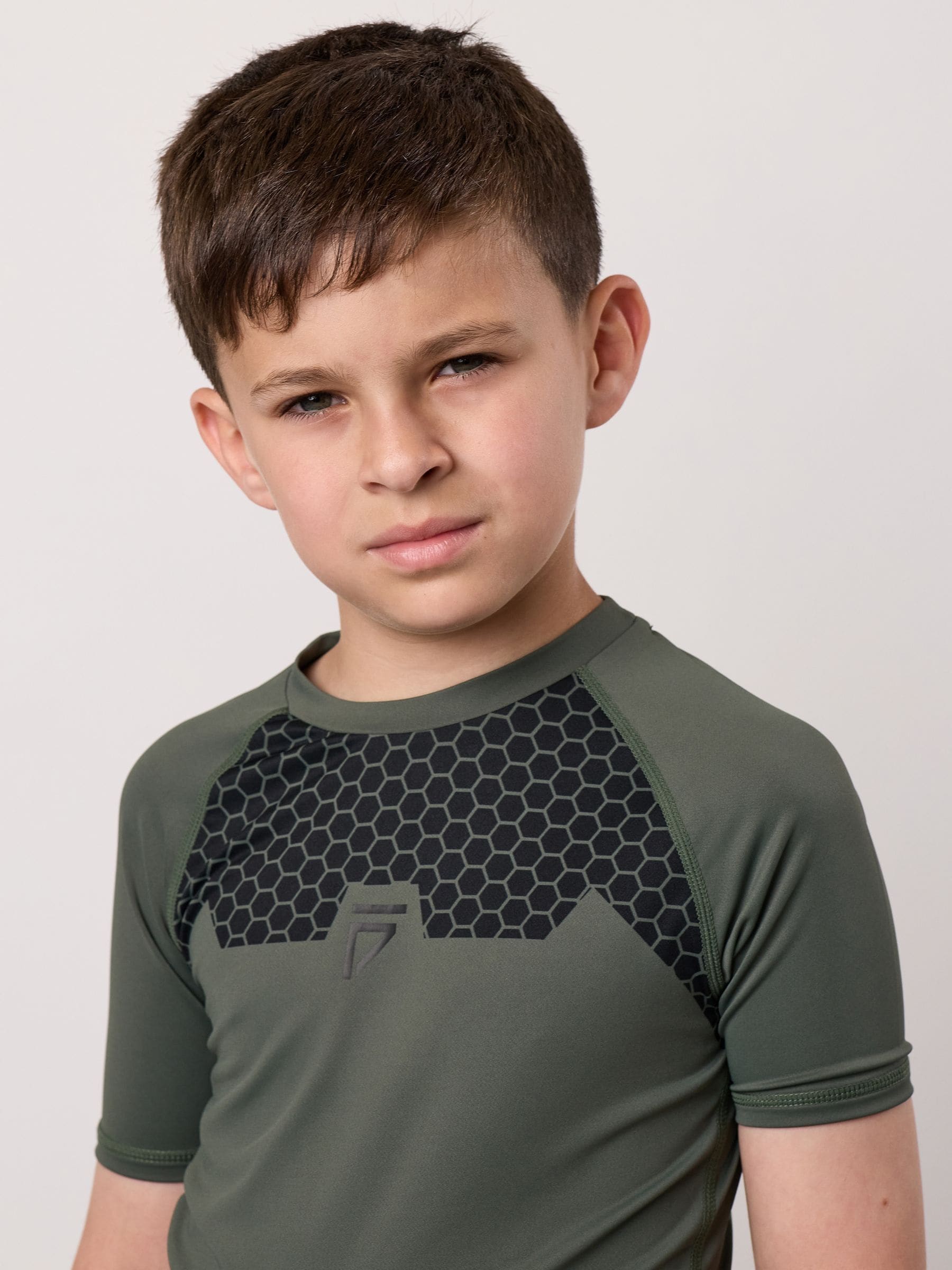 Gym King Deep Olive Short Sleeve Combat Rash Guard T-Shirt image 4
