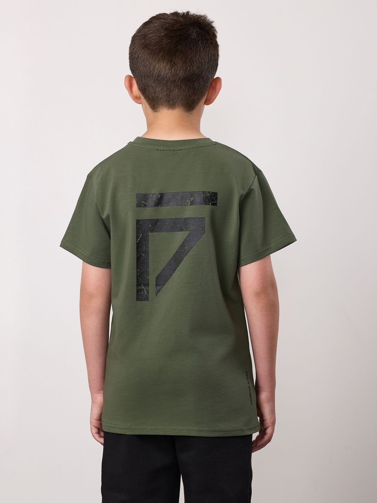 Gym King Deep Olive Fight Division T-Shirt image 2