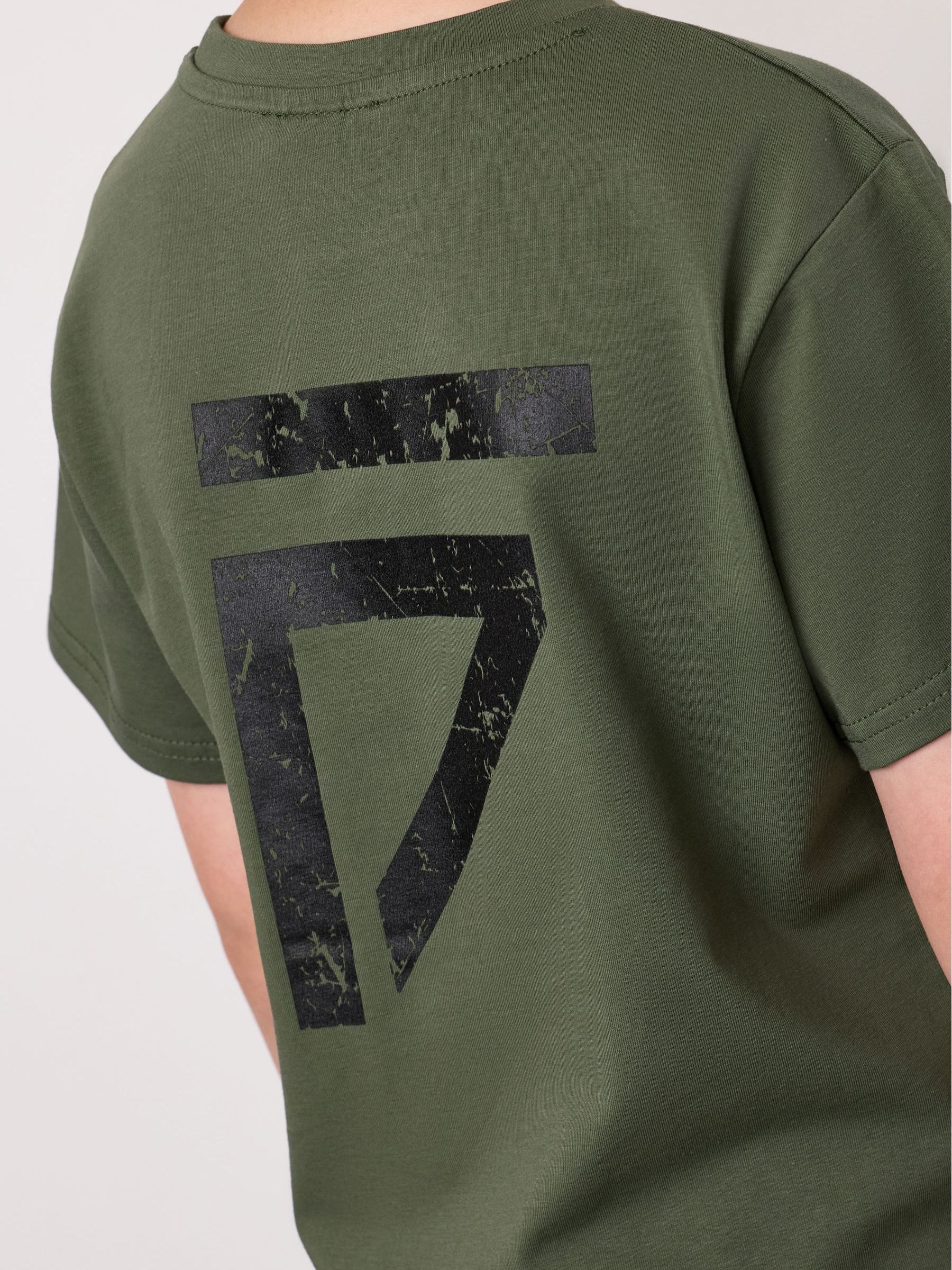 Gym King Deep Olive Fight Division T-Shirt image 4