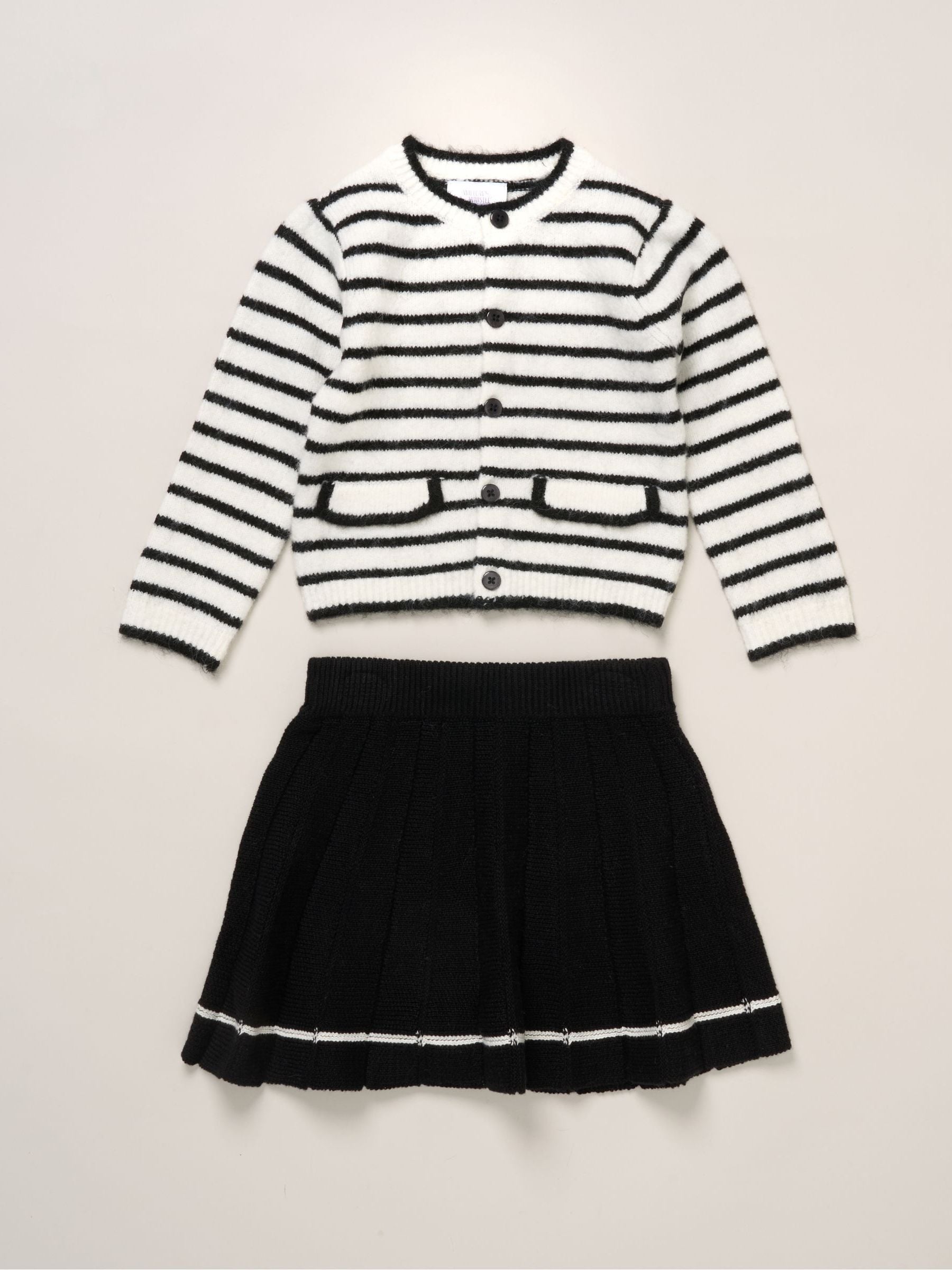 Miss Black Knit Jumper And Skirt Set image 1