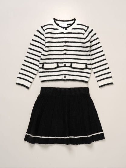 Miss Black Knit Jumper And Skirt Set image 1