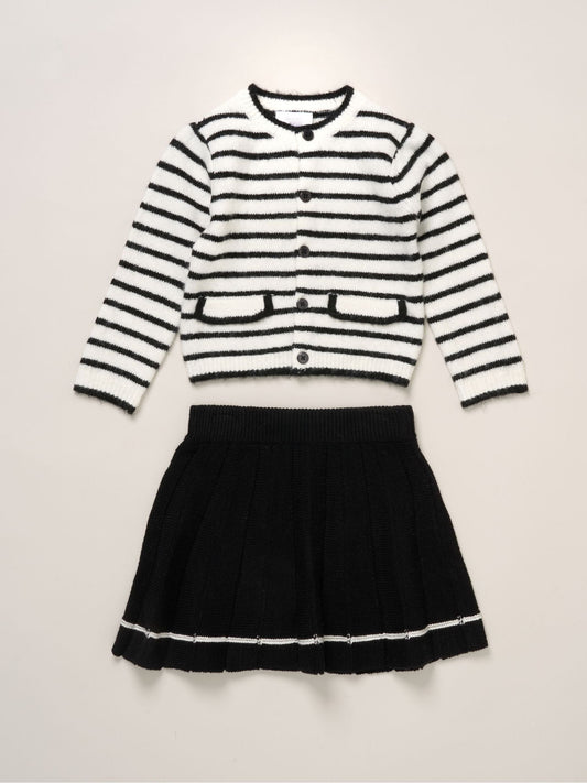 Miss Black Knit Jumper And Skirt Set image 1