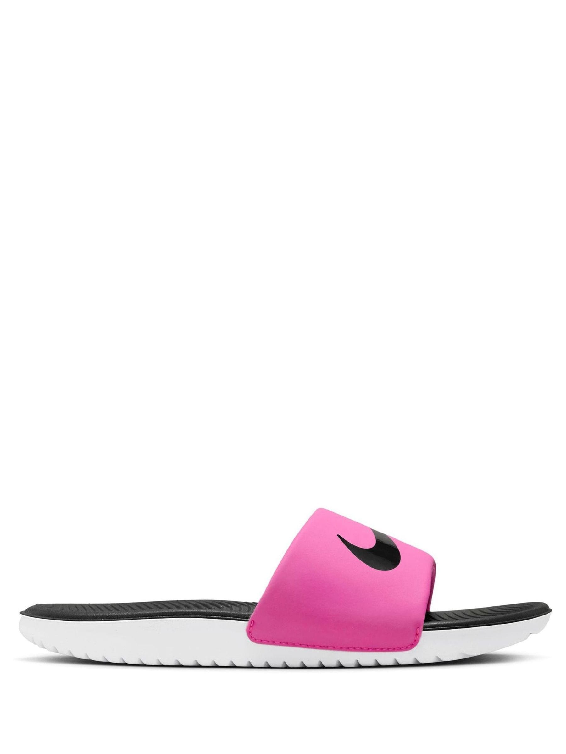 Nike Black/White Kawa Junior Youth Sliders image 1