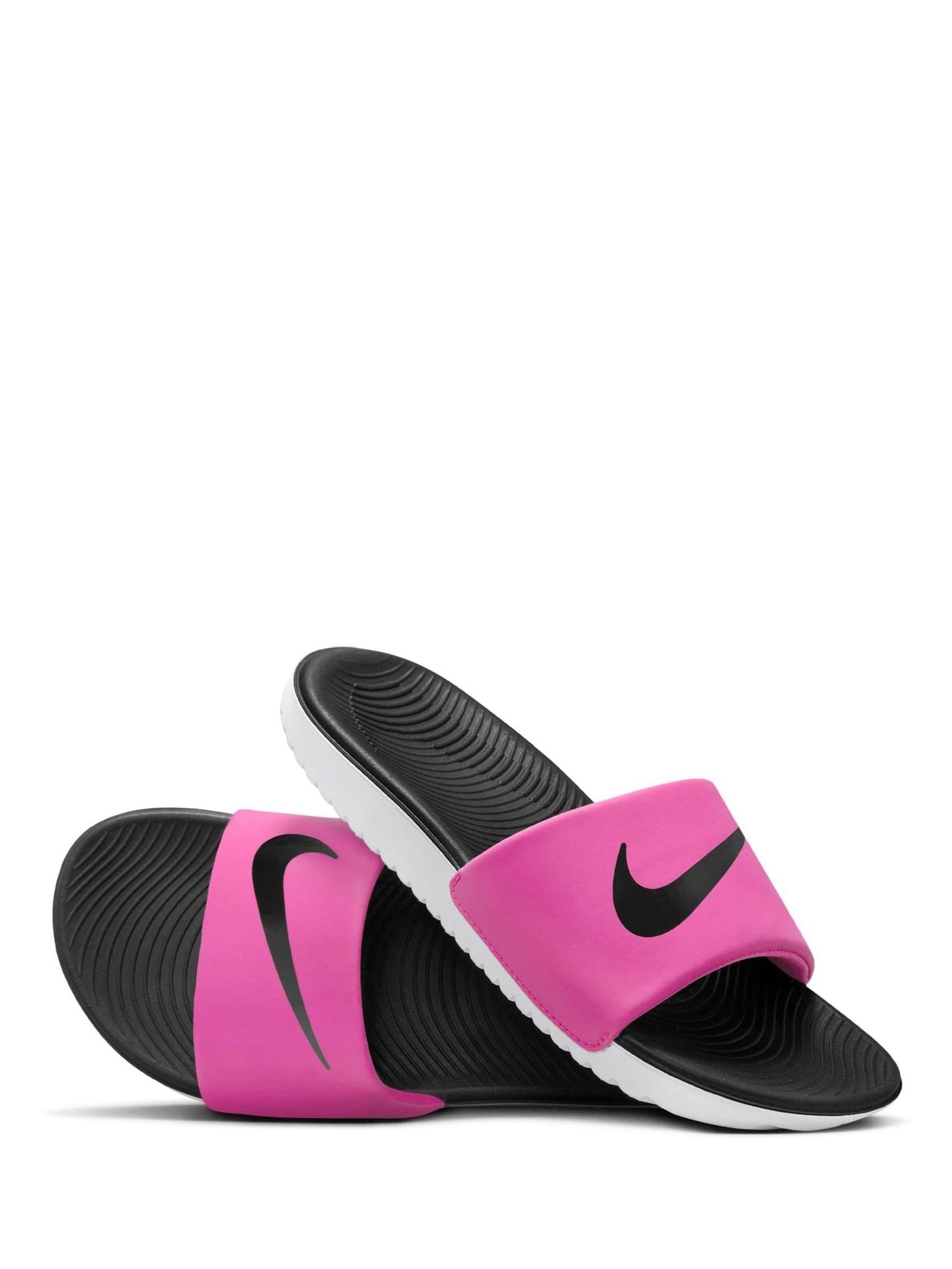 Nike Black/White Kawa Junior Youth Sliders image 3