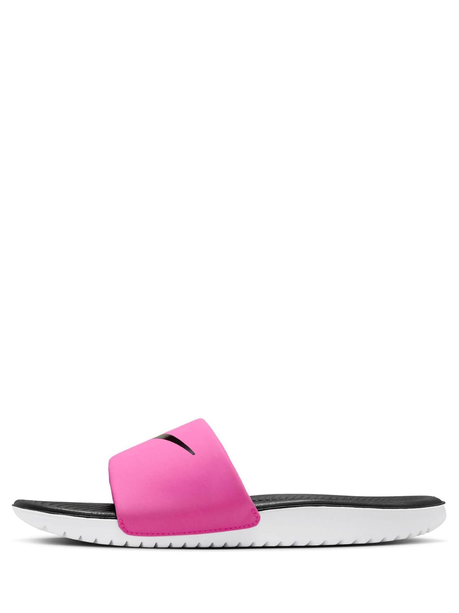 Nike Black/White Kawa Junior Youth Sliders image 4