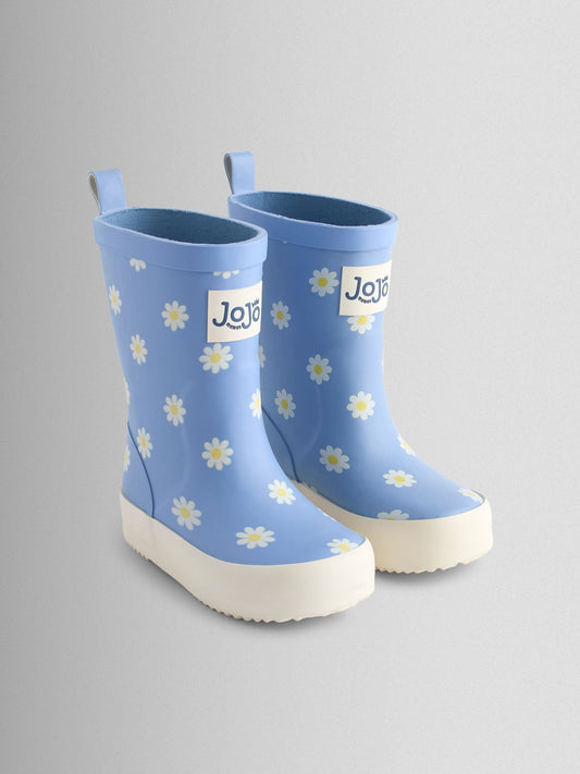 JoJo Maman Bébé Blue Daisy Print Wellies image 2