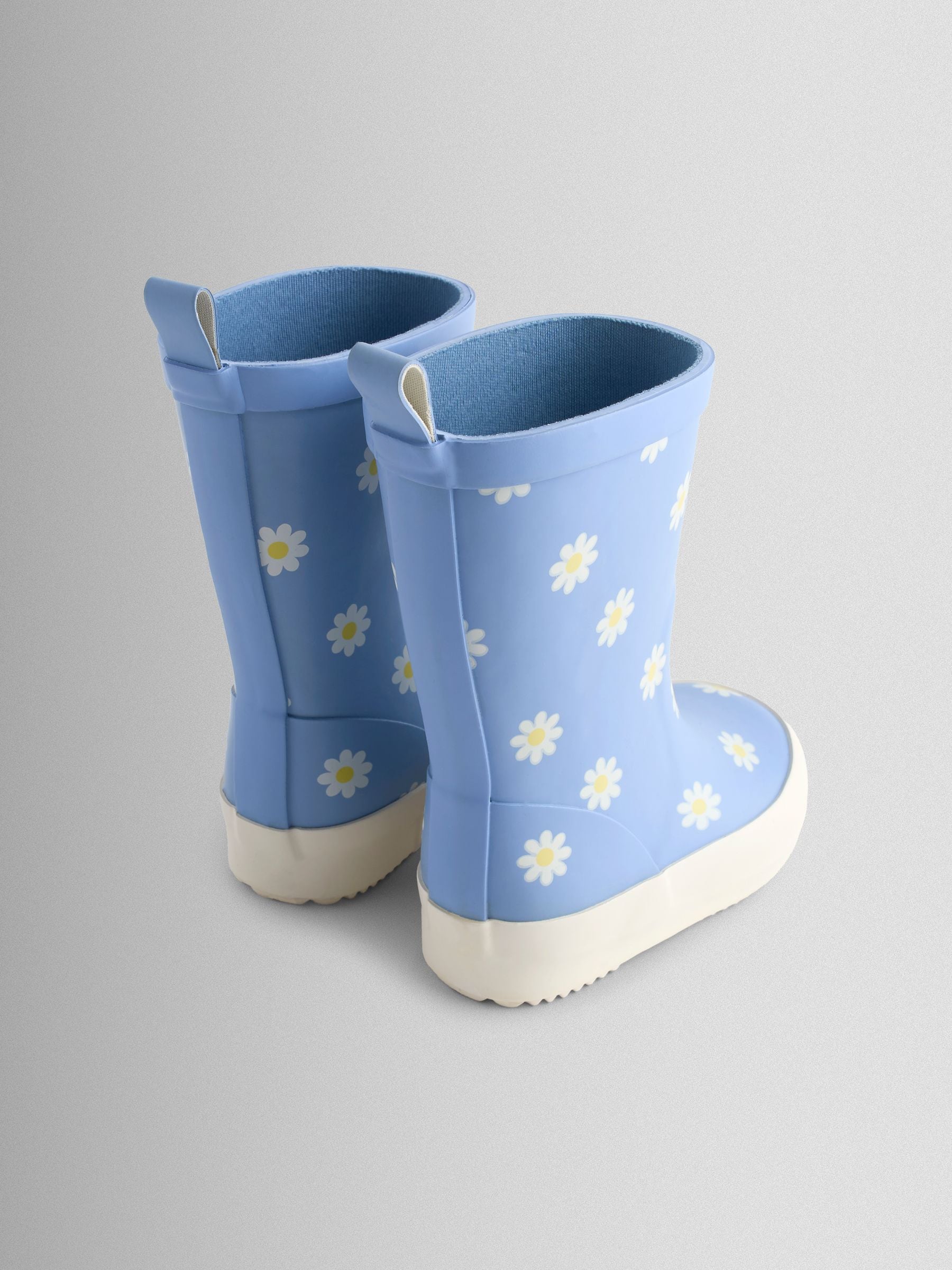 JoJo Maman Bébé Blue Daisy Print Wellies image 3