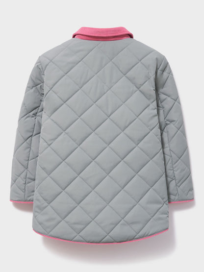 Dsiney Kidz - Crew Clothing Green Cord-Collar Diamond-Quilt Jacket image 2