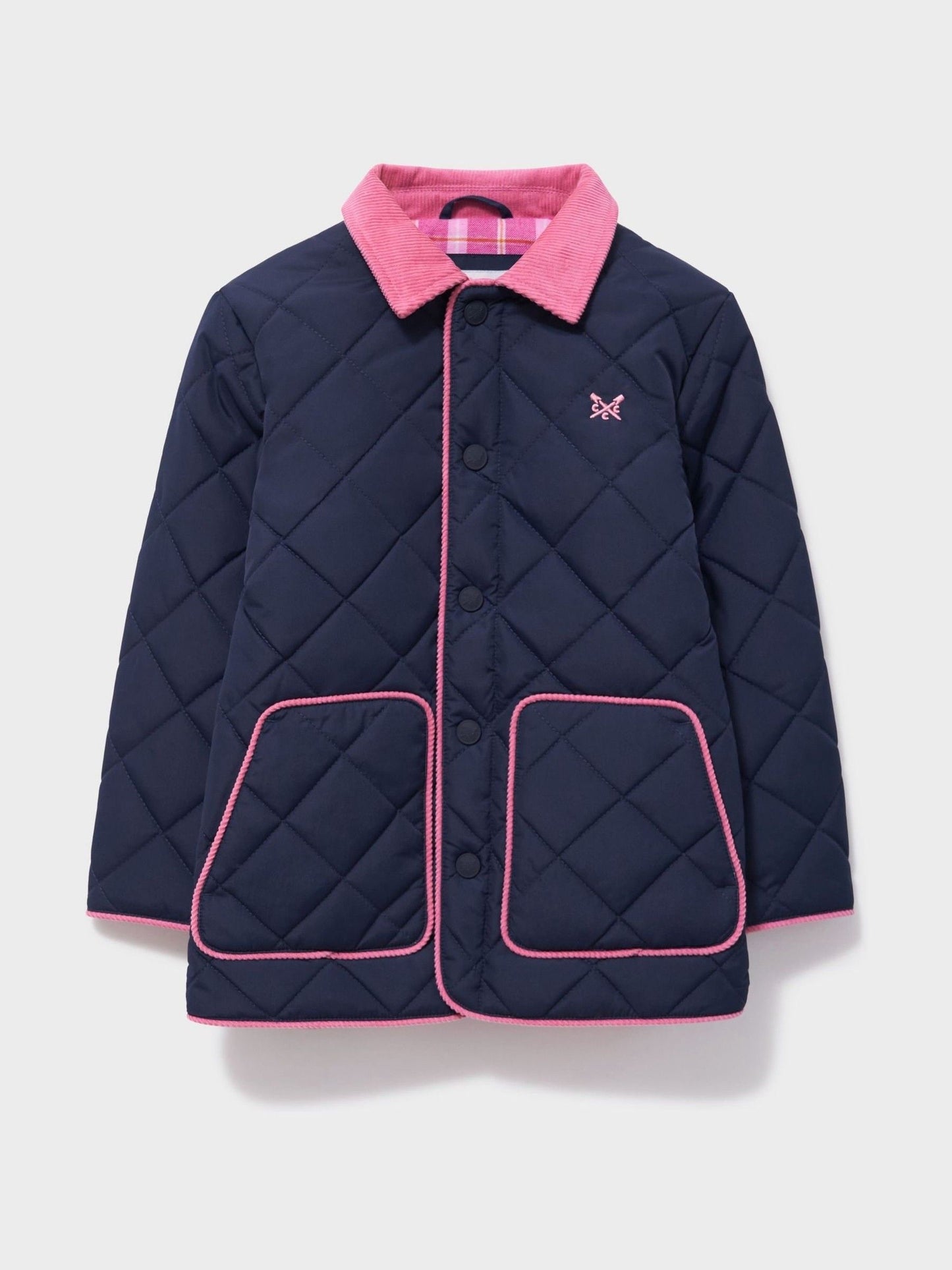 Dsiney Kidz - Crew Clothing Blue Cord-Collar Diamond-Quilt Jacket image 1