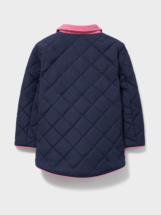 Dsiney Kidz - Crew Clothing Blue Cord-Collar Diamond-Quilt Jacket image 2
