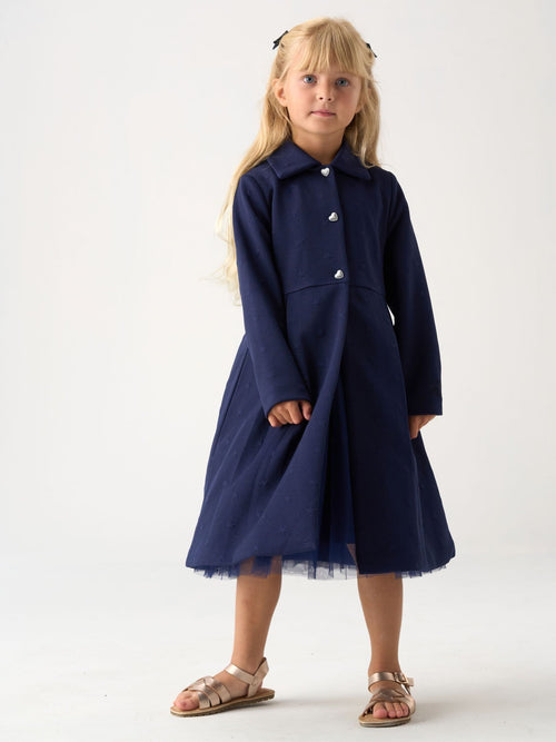 Dsiney Kidz - Miss Blue Jacquard Star Jacket And Sequin Dress Set image 1