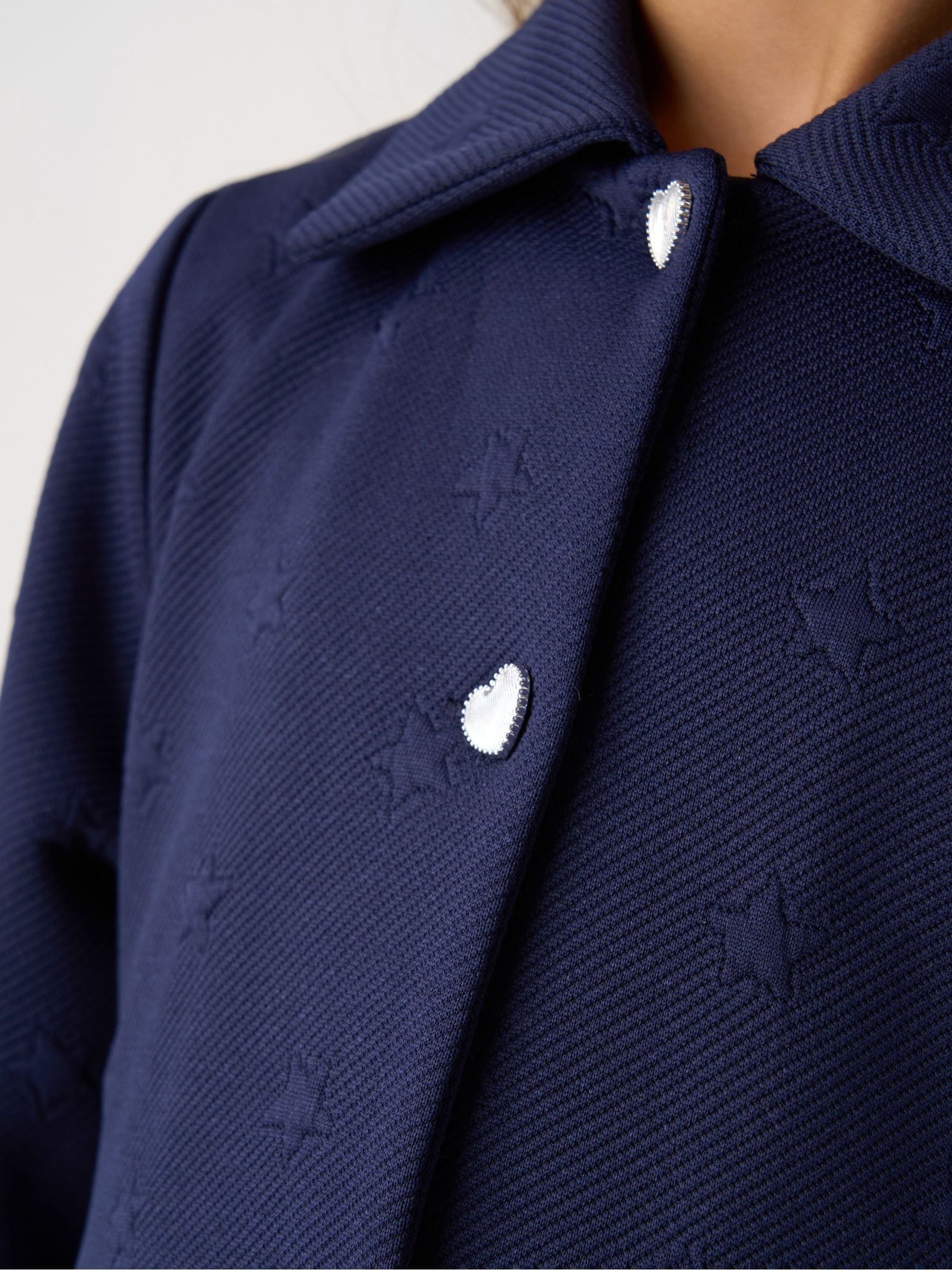 Miss Blue Jacquard Star Jacket And Sequin Dress Set image 4