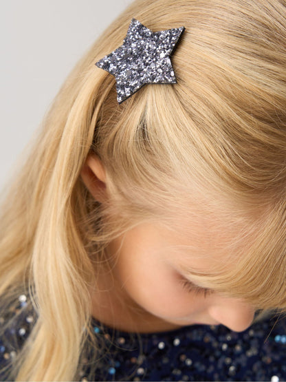 Miss Blue Jacquard Star Jacket And Sequin Dress Set image 5
