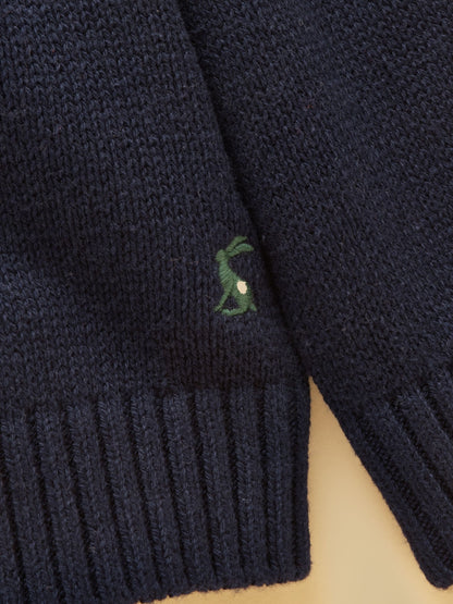 Joules Boys' Intarsia Blue Knit Jumper - image 4