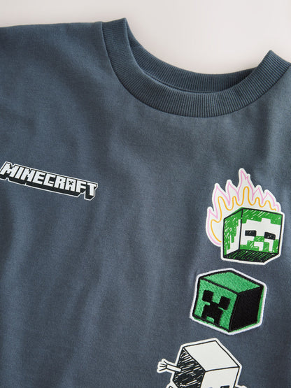 Dsiney Kidz - Charcoal Grey Back Print Single Minecraft T-Shirt (3-16yrs) image 3