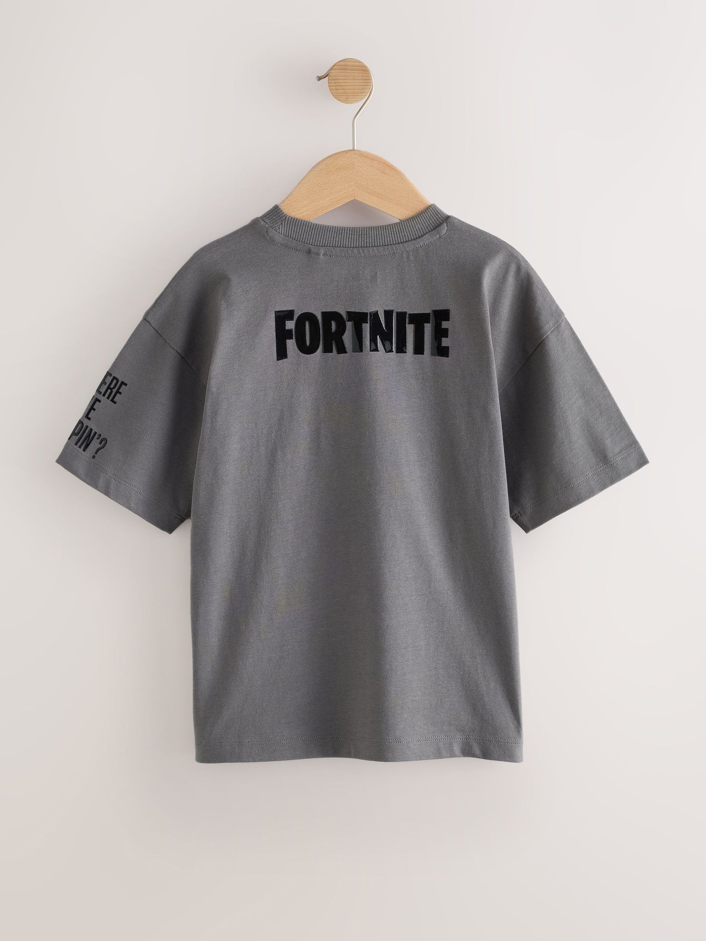 Dsiney Kidz - Charcoal Grey Fortnite Print Short Sleeved T-Shirt (4-16yrs) image 2