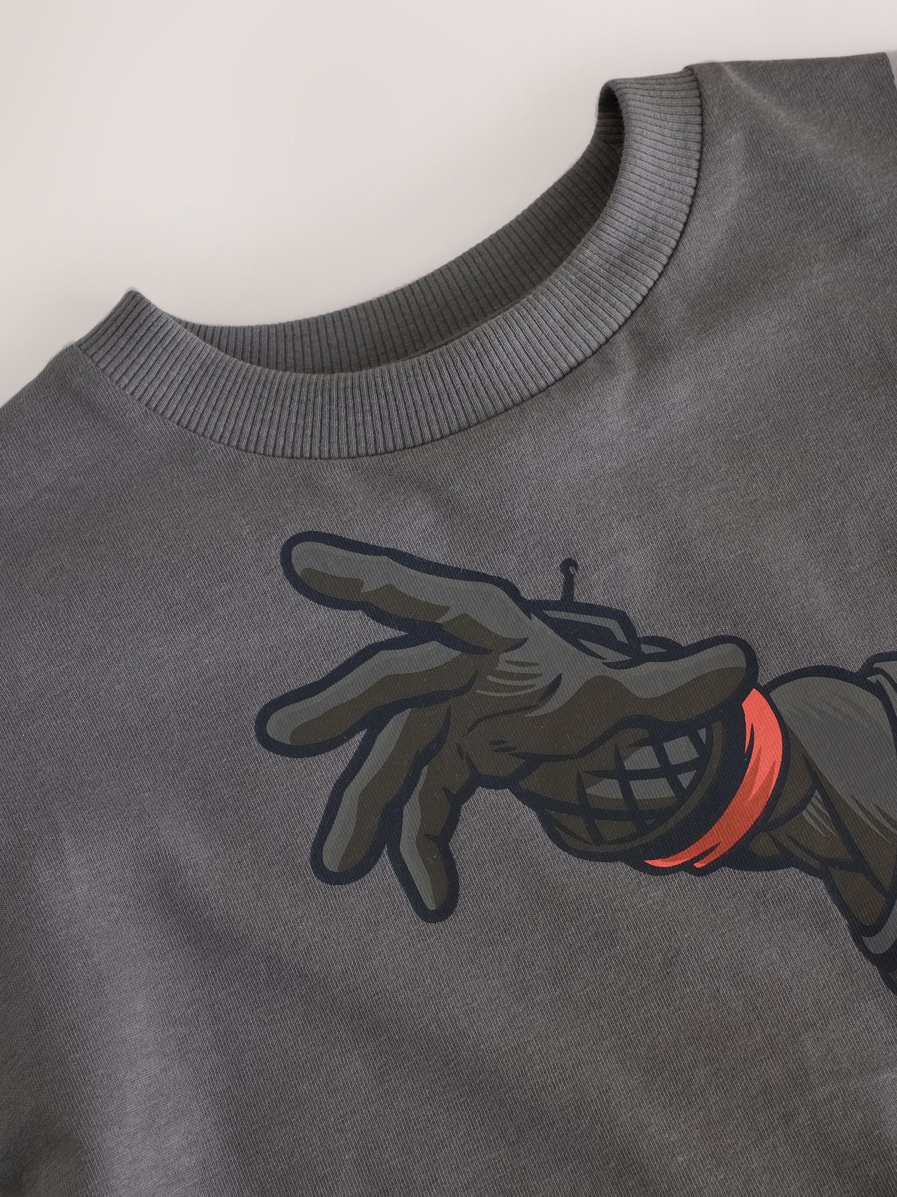Dsiney Kidz - Charcoal Grey Fortnite Print Short Sleeved T-Shirt (4-16yrs) image 4