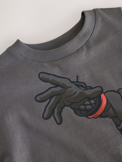Dsiney Kidz - Charcoal Grey Fortnite Print Short Sleeved T-Shirt (4-16yrs) image 4